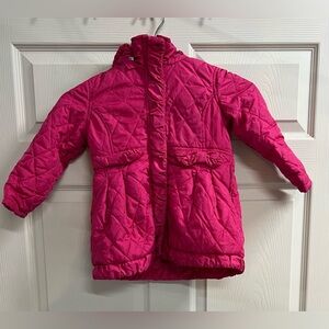 Steve Madden Girls Pink Quilted Hooded Jacket - Size 3T - GUC